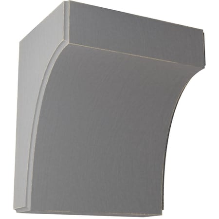 Ekena Millwork 5 1/4"W x 4"D x 6"H Clarksville Wood Vintage Decor Bracket, Pebble Grey BKTWD05X04X06CVPG